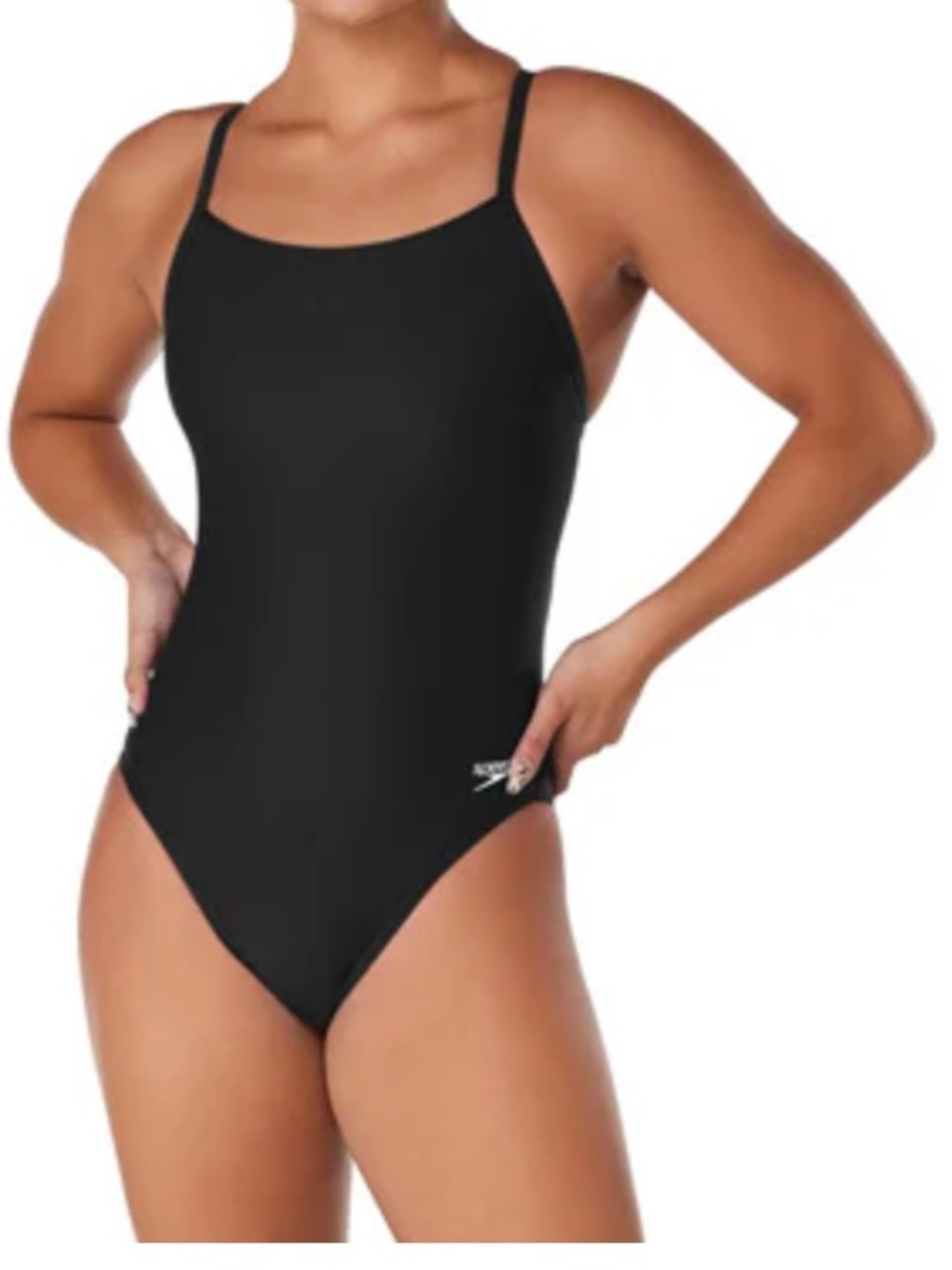 Speedo Swimsuit Pro LT Flyback Solid One Piece, Black, Size 8/34, NWT